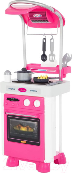 Изображение товара Кухонная плита игрушечная Полесье Carmen №4 с варочной панелью и духовым шкафом / 47953 (в пакете)