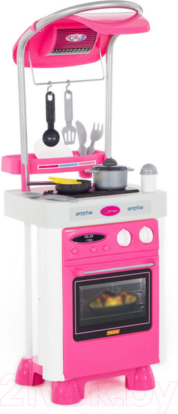 Изображение товара Кухонная плита игрушечная Полесье Carmen №4 с варочной панелью и духовым шкафом / 47953 (в пакете)