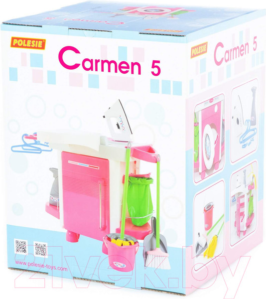 Изображение товара Комплект бытовой техники игрушечный Полесье Carmen №5 с аксессуарами / 58843 (в коробке)