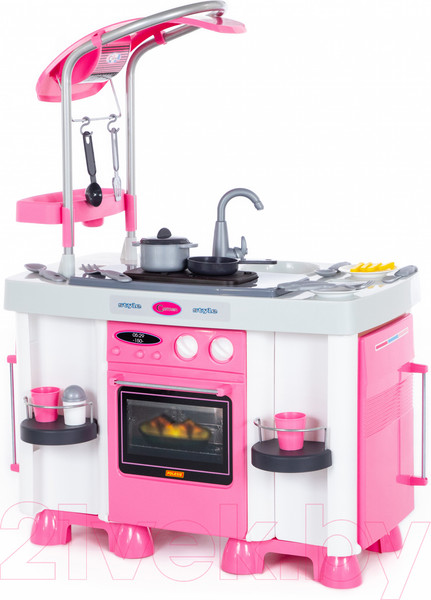 Изображение товара Детская кухня Полесье Carmen №7 с посудомоечной машиной и варочной панелью / 47991 (в пакете)
