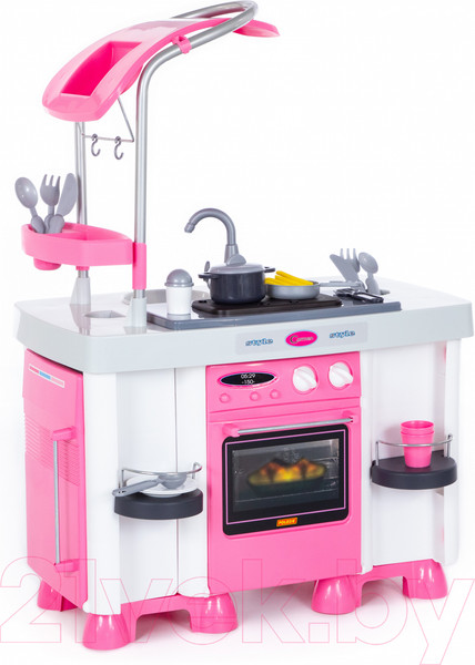 Изображение товара Детская кухня Полесье Carmen №7 с посудомоечной машиной и варочной панелью / 47991 (в пакете)