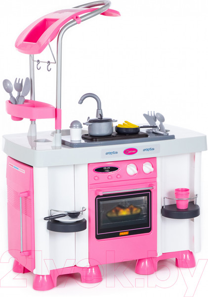 Изображение товара Детская кухня Полесье Carmen №7 с посудомоечной машиной и варочной панелью / 47991 (в пакете)