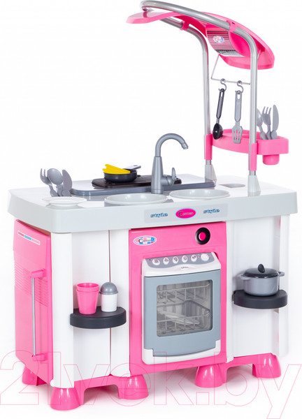 Изображение товара Детская кухня Полесье Carmen №7 с посудомоечной машиной и варочной панелью / 47991 (в пакете)