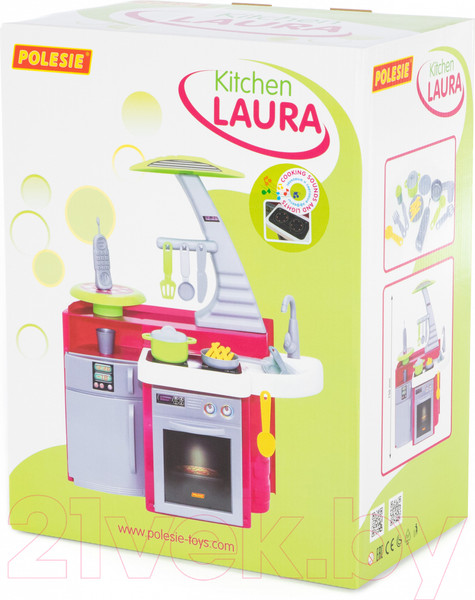 Изображение товара Детская кухня Полесье Laura с варочной панелью / 56320 (в коробке)