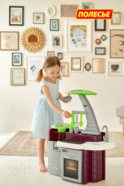 Изображение товара Детская кухня Полесье Laura с варочной панелью / 56320 (в коробке)