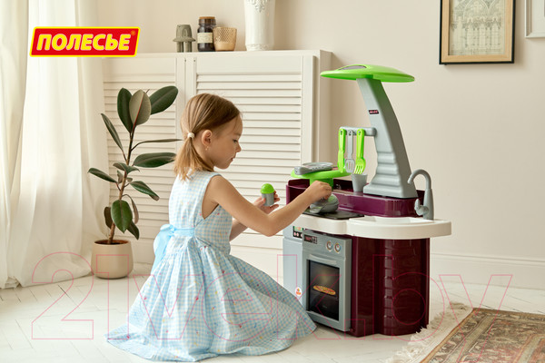 Изображение товара Детская кухня Полесье Laura с варочной панелью / 56320 (в коробке)