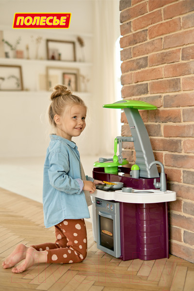 Изображение товара Детская кухня Полесье Laura с варочной панелью / 56320 (в коробке)