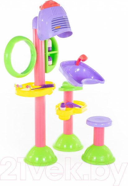 Изображение товара Набор аксессуаров для девочек Полесье Парикмахерская Злата / 58218 (в коробке)