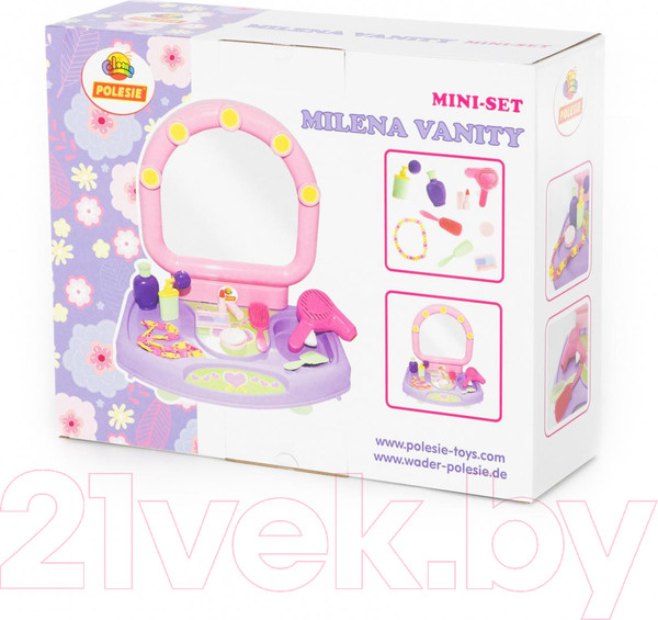Изображение товара Туалетный столик игрушечный Полесье Салон красоты Милена / 58805 (в коробке)
