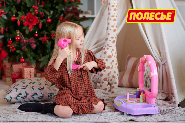 Изображение товара Туалетный столик игрушечный Полесье Салон красоты Милена / 58805 (в коробке)