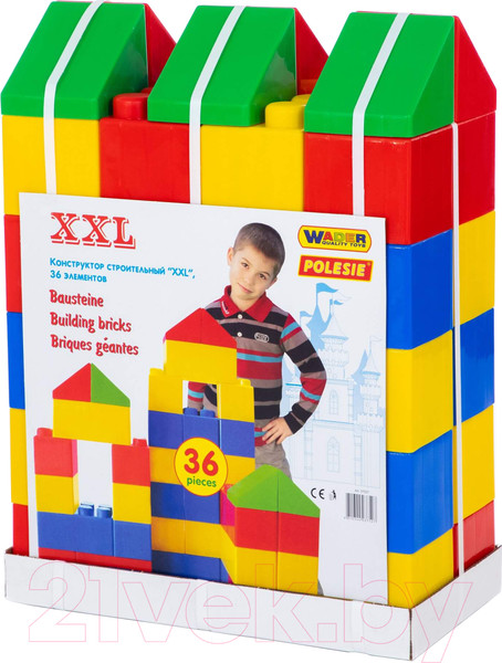 Изображение товара Конструктор Полесье Строительный XXL / 37527 (36эл)