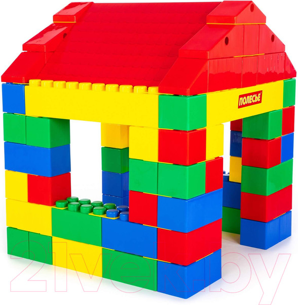Изображение товара Конструктор Полесье Строительный Дом / 37473 (134эл)