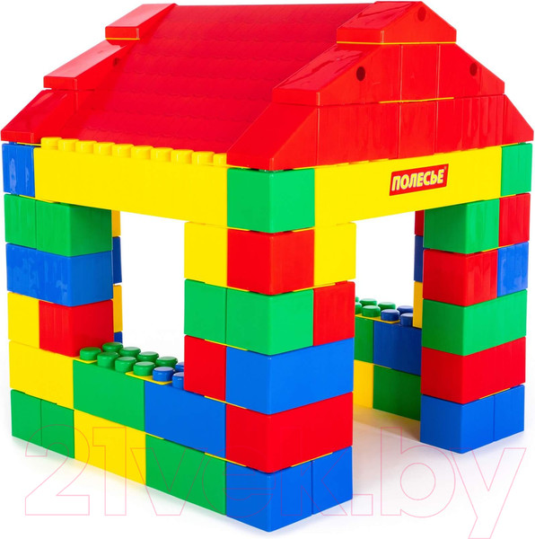 Изображение товара Конструктор Полесье Строительный Дом / 37473 (134эл)