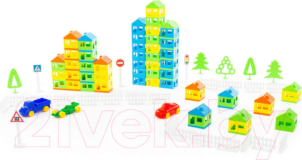 Изображение товара Конструктор Полесье Построй свой город / 53756 (224эл, в пакете)