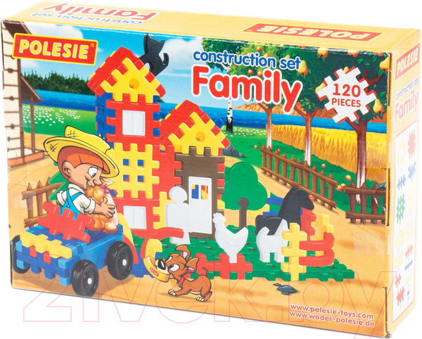 Изображение товара Конструктор Полесье Семья / 4826 (120эл, в коробке)