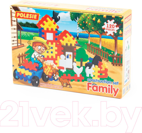 Изображение товара Конструктор Полесье Семья / 4826 (120эл, в коробке)