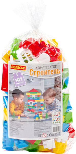 Изображение товара Конструктор Полесье Строитель / 36100 (101эл, в пакете)