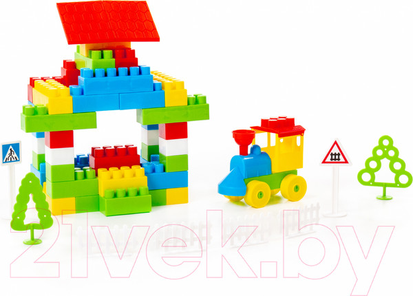 Изображение товара Конструктор Полесье Строитель / 36100 (101эл, в пакете)