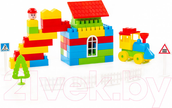 Изображение товара Конструктор Полесье Строитель / 36100 (101эл, в пакете)