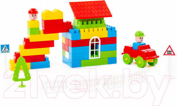 Изображение товара Конструктор Полесье Строитель / 36100 (101эл, в пакете)