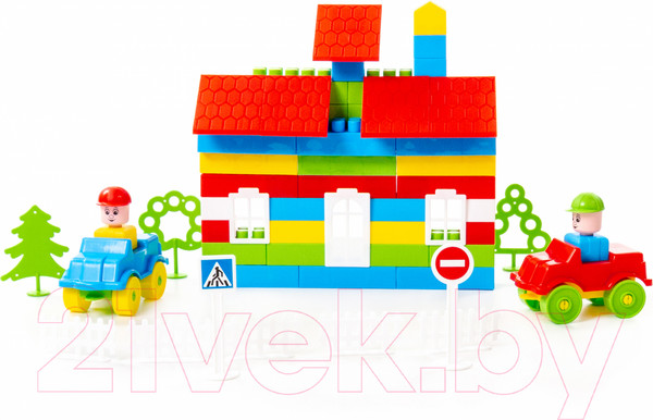 Изображение товара Конструктор Полесье Строитель / 36131 (273эл, в пакете)