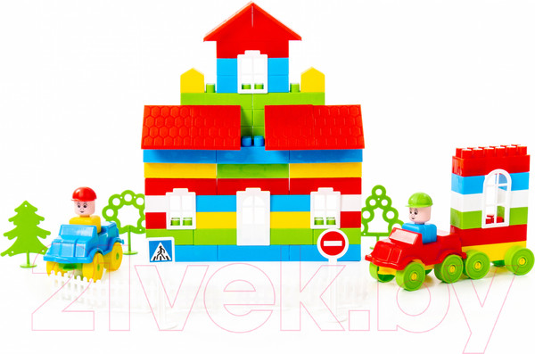 Изображение товара Конструктор Полесье Строитель / 36131 (273эл, в пакете)