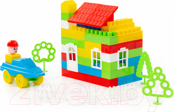 Изображение товара Конструктор Полесье Строитель / 52520 (92эл, в пакете)