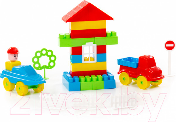 Изображение товара Конструктор Полесье Строитель / 52520 (92эл, в пакете)