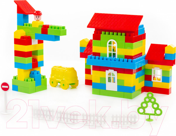 Изображение товара Конструктор Полесье Строитель / 52551 (287эл, в пакете)