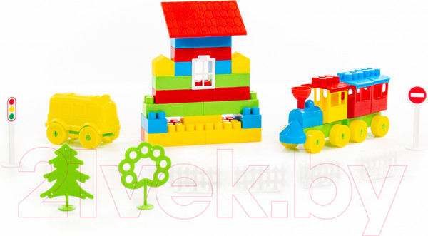 Изображение товара Конструктор Полесье Строитель / 52551 (287эл, в пакете)