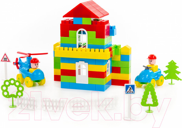 Изображение товара Конструктор Полесье Строитель / 52551 (287эл, в пакете)