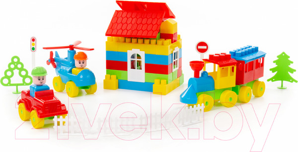 Изображение товара Конструктор Полесье Строитель / 52568 (348эл, в пакете)