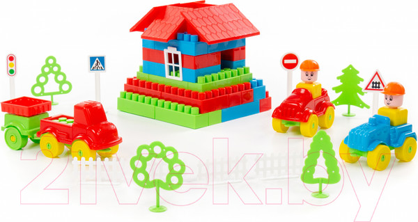 Изображение товара Конструктор Полесье Строитель / 52568 (348эл, в пакете)