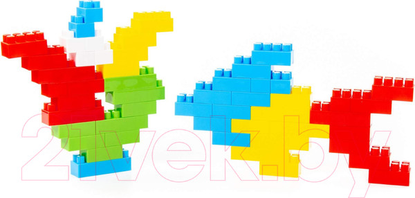 Изображение товара Конструктор Полесье Строитель / 50557 (174эл, в контейнере)