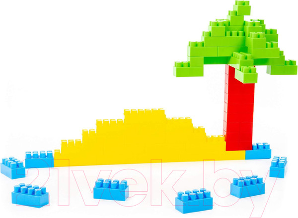 Изображение товара Конструктор Полесье Строитель / 50557 (174эл, в контейнере)