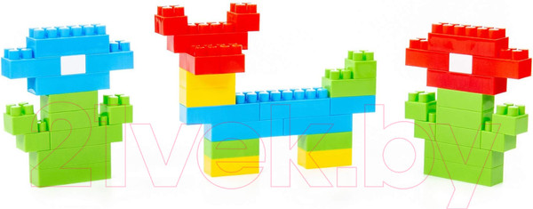 Изображение товара Конструктор Полесье Строитель / 50557 (174эл, в контейнере)