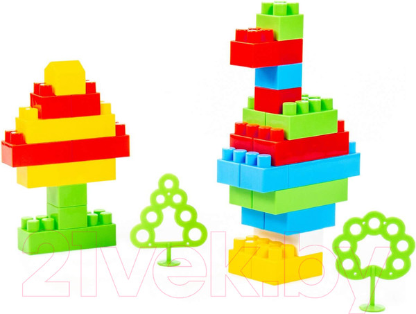 Изображение товара Конструктор Полесье Строитель Малый / 0590 (66эл, в пакете)