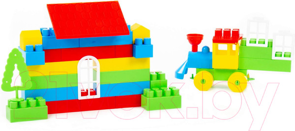 Изображение товара Конструктор Полесье Строитель Малый / 0590 (66эл, в пакете)