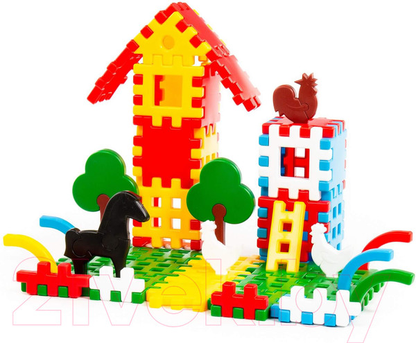 Изображение товара Конструктор Полесье Фермер / 4864 (112эл, в коробке)