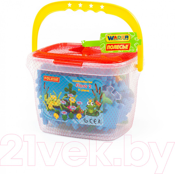 Изображение товара Конструктор Полесье Флора 2 / 51592 (91эл, в ведерке)