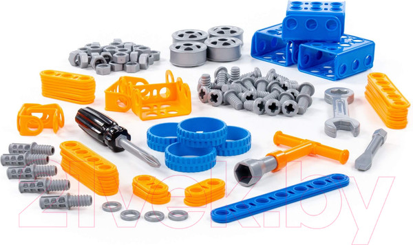 Изображение товара Конструктор Полесье Изобретатель. Трактор-погрузчик №1 / 55064