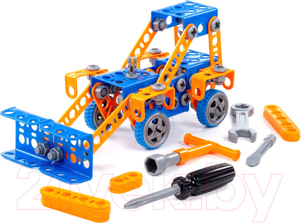 Изображение товара Конструктор Полесье Изобретатель. Трактор-погрузчик №1 / 55064