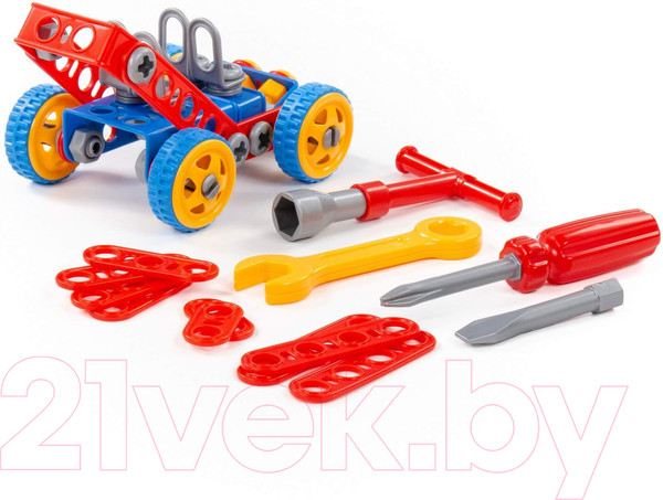 Изображение товара Конструктор Полесье Изобретатель. Автомобиль №1 / 55071