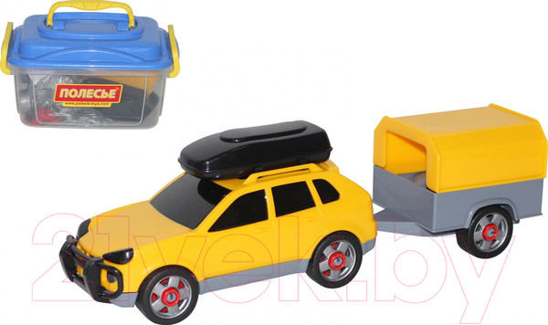 Изображение товара Автомобиль игрушечный Полесье Автомобиль легковой с прицепом / 56658