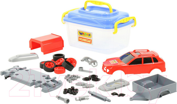 Изображение товара Автомобиль игрушечный Полесье Автомобиль легковой с прицепом / 56658