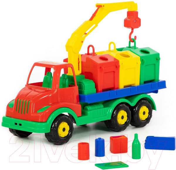 Изображение товара Автомобиль-кран Полесье Контейнеровоз Муромец / 44082