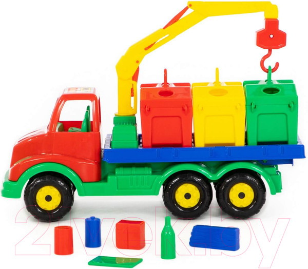 Изображение товара Автомобиль-кран Полесье Контейнеровоз Муромец / 44082