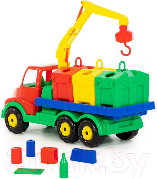 Изображение товара Автомобиль-кран Полесье Контейнеровоз Муромец / 44082