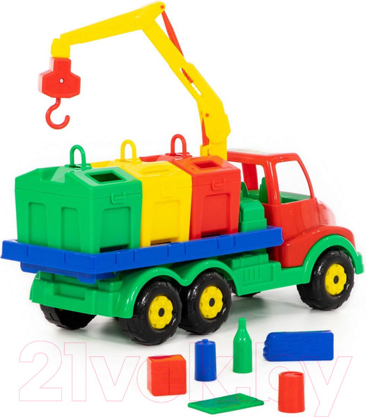 Изображение товара Автомобиль-кран Полесье Контейнеровоз Муромец / 44082