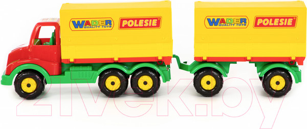 Изображение товара Автомобиль игрушечный Полесье Автомобиль бортовой тентовый с прицепом Муромец / 44075